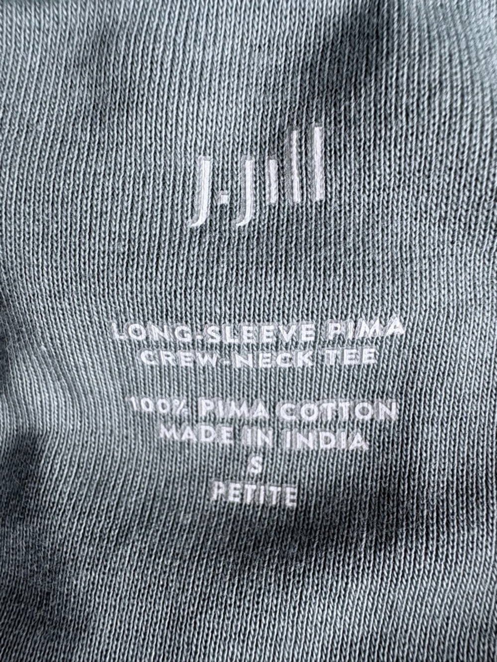 J. Jill Long-Sleeve Crewneck Top in Dusty Teal - Picture 7 of 9